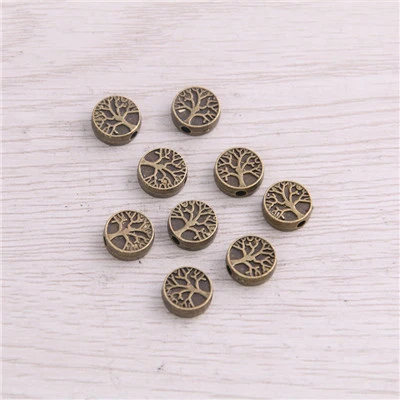 3 colors 9*9mm alloy large hole jewelry beads