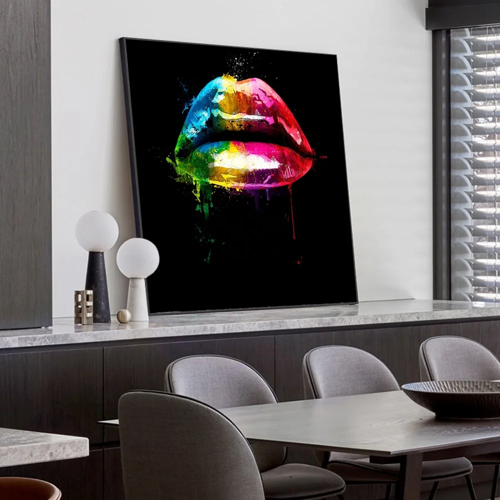 Color Lips Single Inkjet Painting Home Decoration