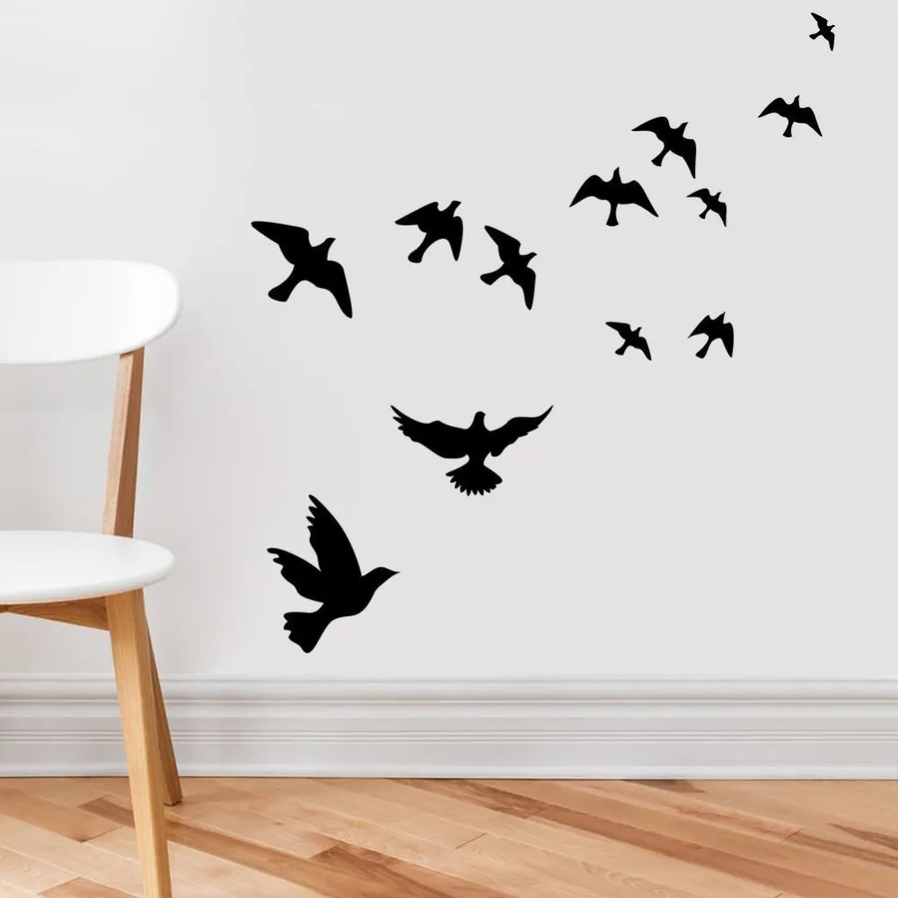 Bird sculpture background wall sticker