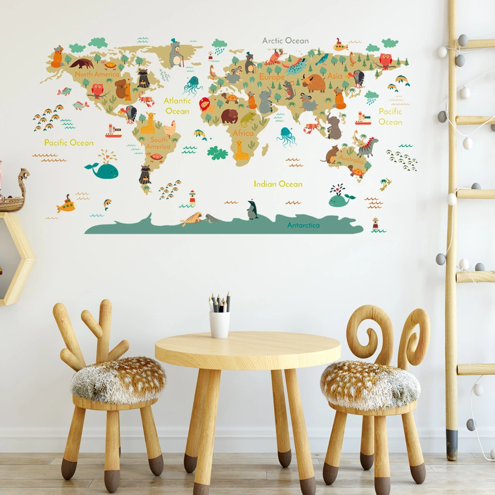 Cartoon Animal Wall Sticker Living Room Bedroom Background Decorative Wall