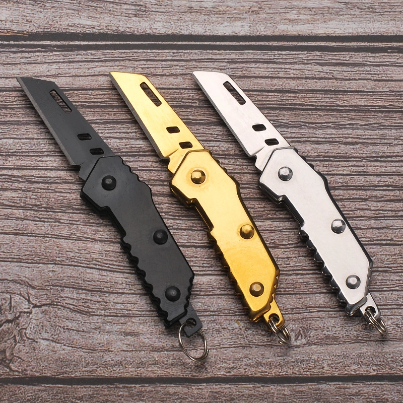 Multifunctional handmade pocket keychain folding knife