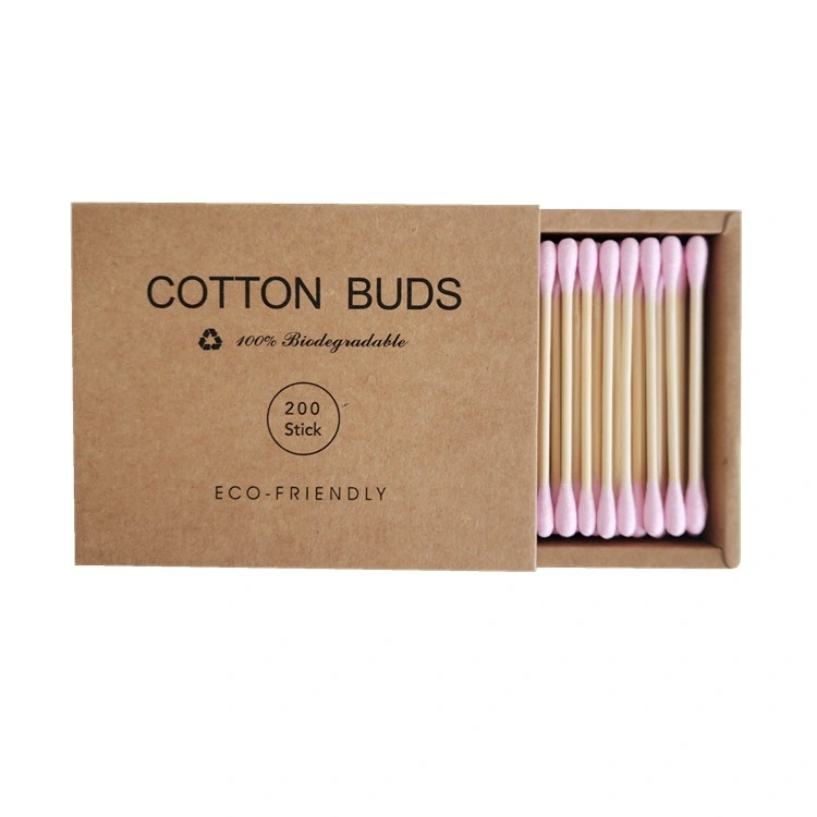 Disposable kraft paper box bamboo cotton swab