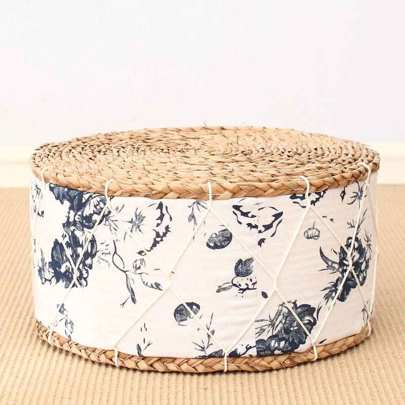 Straw mat thickened futon tatami pouf