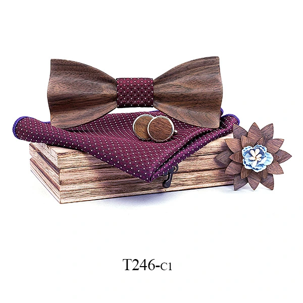 3D wood bow tie