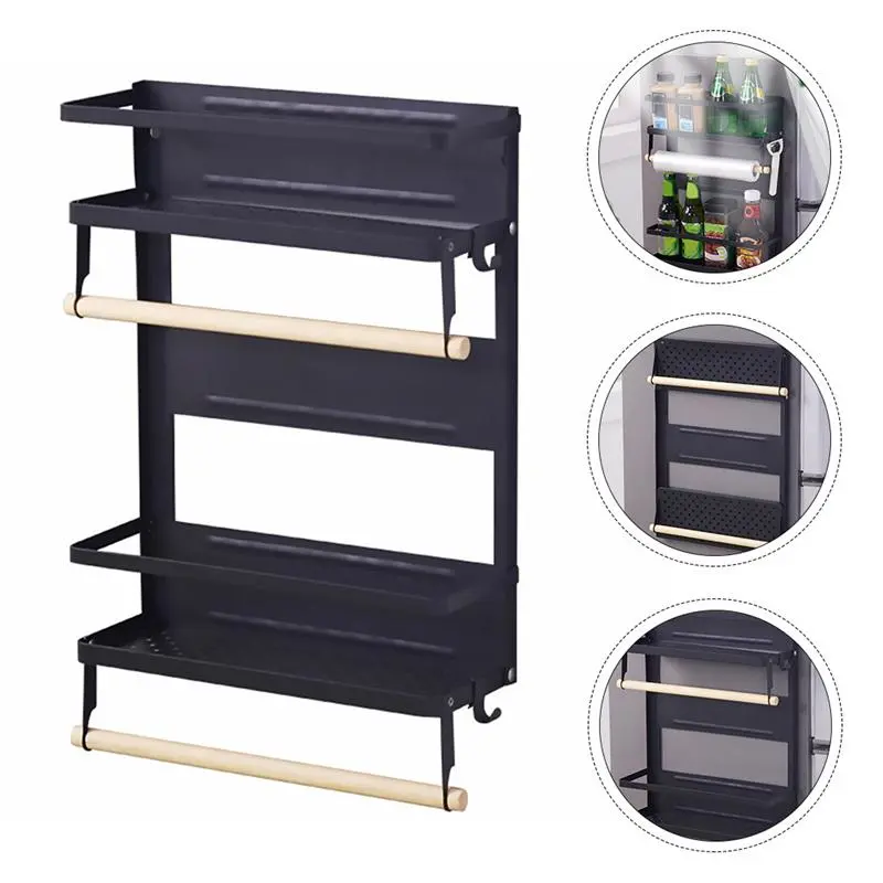 Kitchen storage refrigerator rack