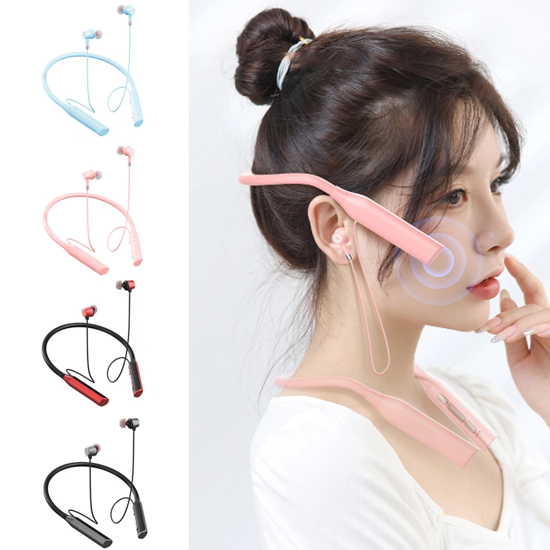 Wireless Bluetooth Headset Neck-worn Sports Stereo Headset With Card