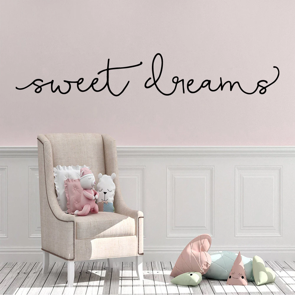 Sweet Dreams English Text Pattern Wall Sticker