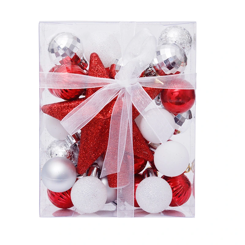 Christmas Ball tree top Star Gift Box set