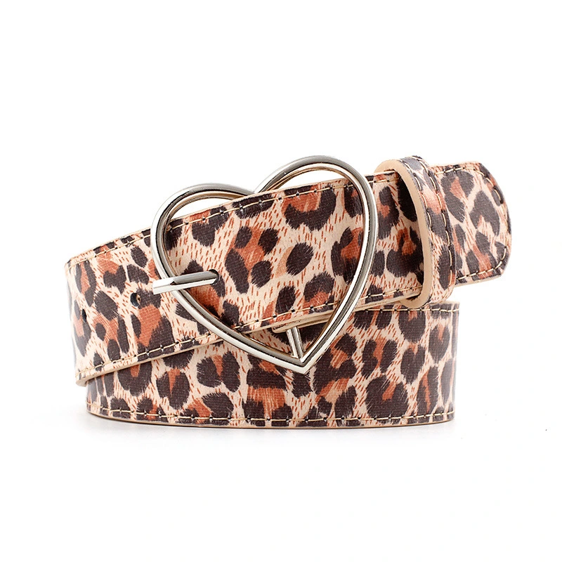 Ladies casual leopard print PU belt