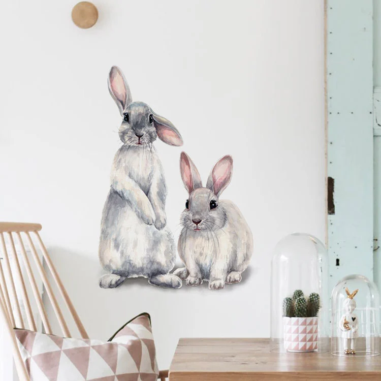 Cute Rabbit Environmental Removable Wall Sticker