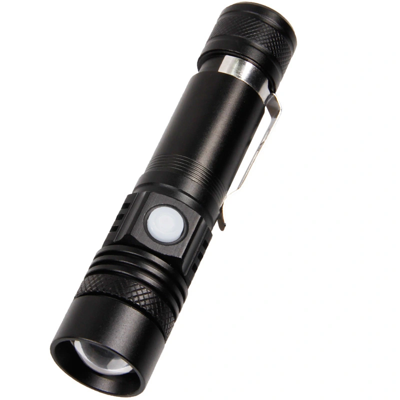 Outdoor charging zoom mini glare flashlight