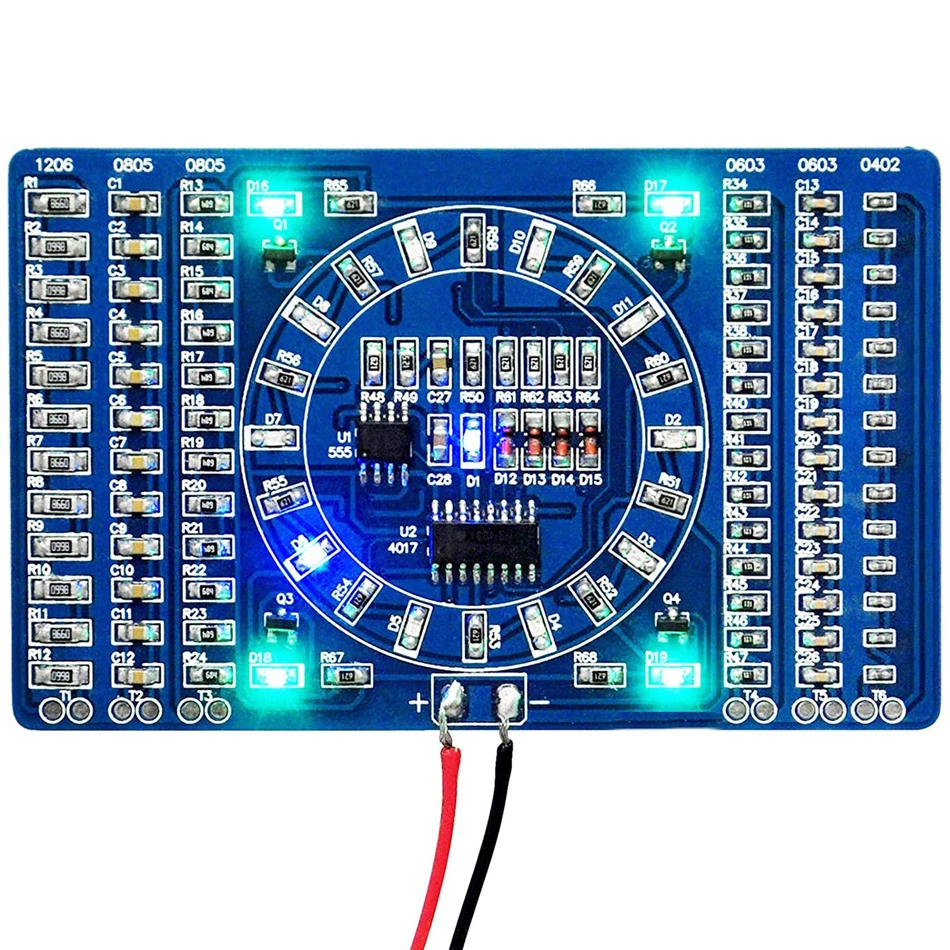 Skill training patch component welding practice board