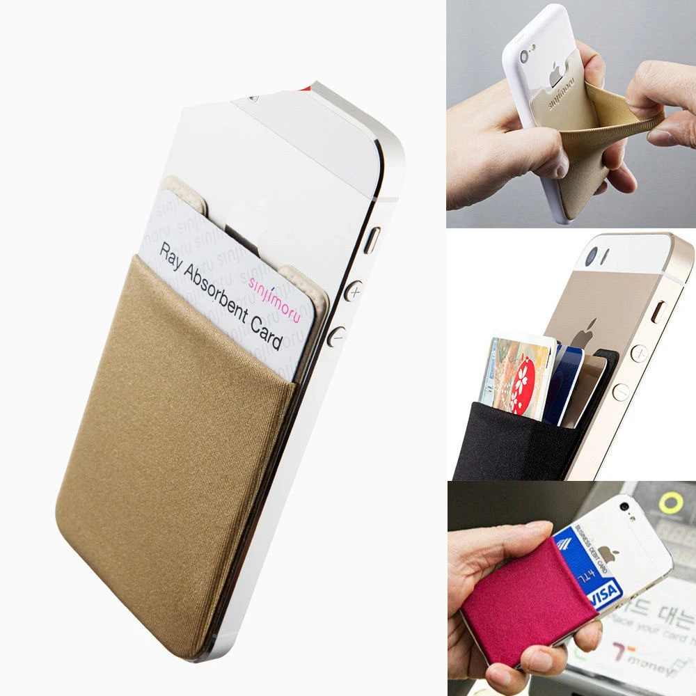 Phone back sticker card holder