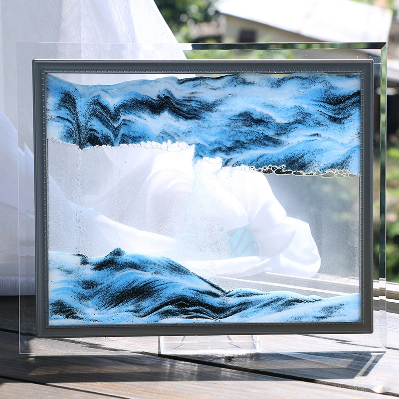 3D Landscape Painting Glass Quicksand Painting