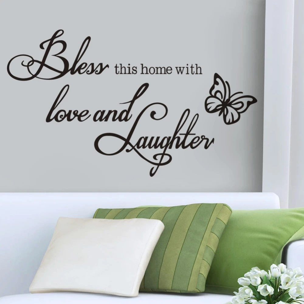 English Bless this Home Foreign Trade Carved Wall Stickers