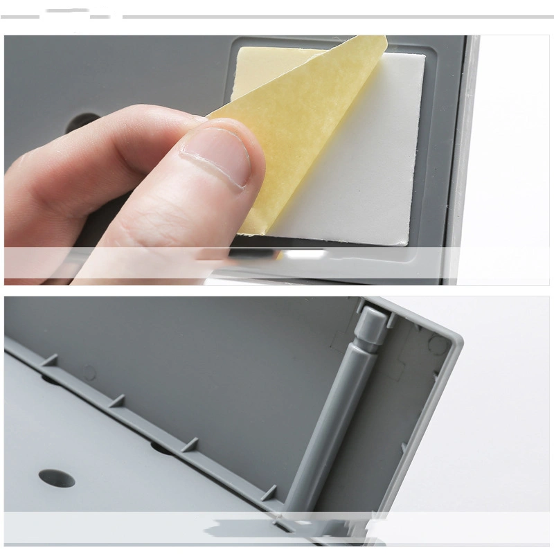 Simple wall-mounted plastic hole plate storage rack
