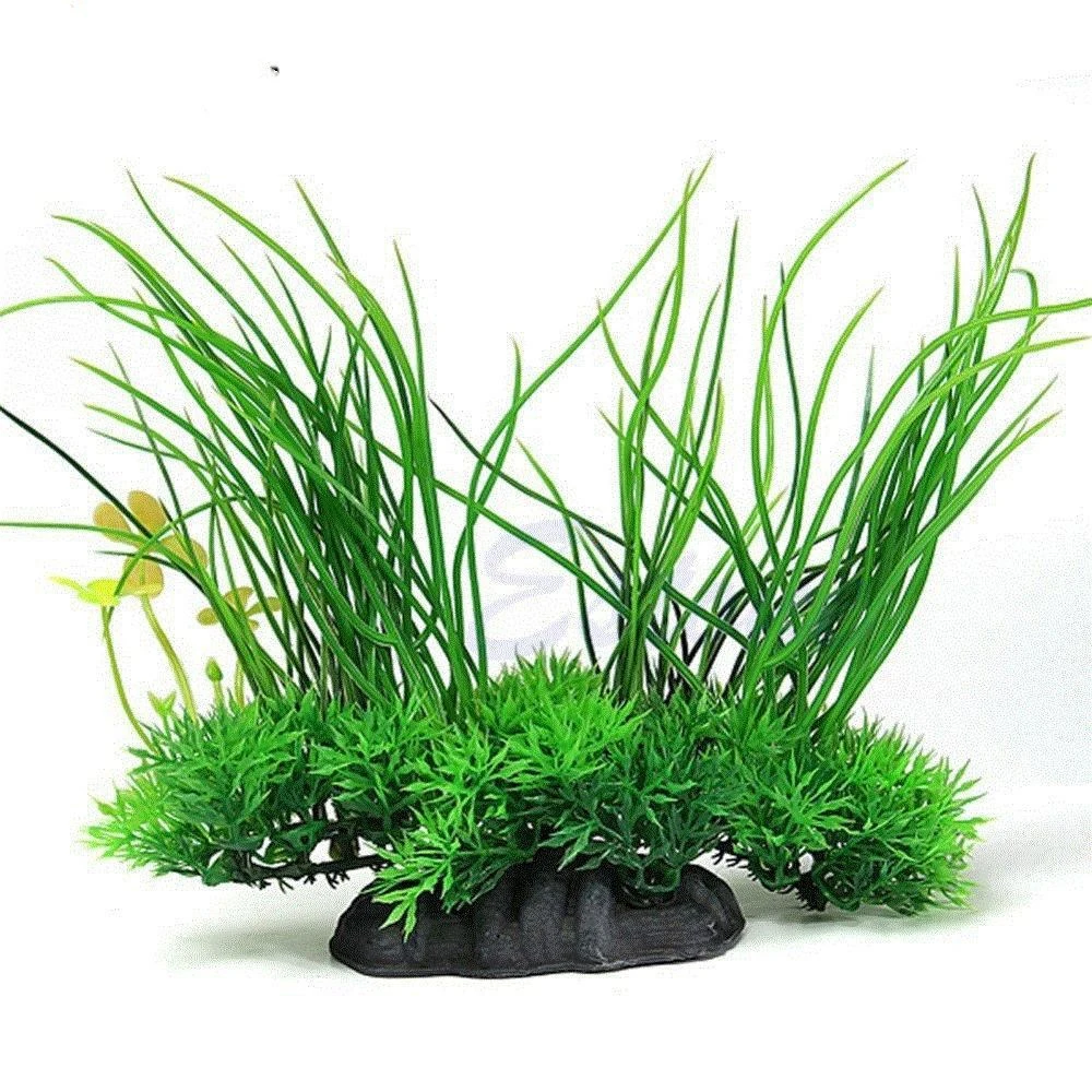 Fish tank plastic plant grass