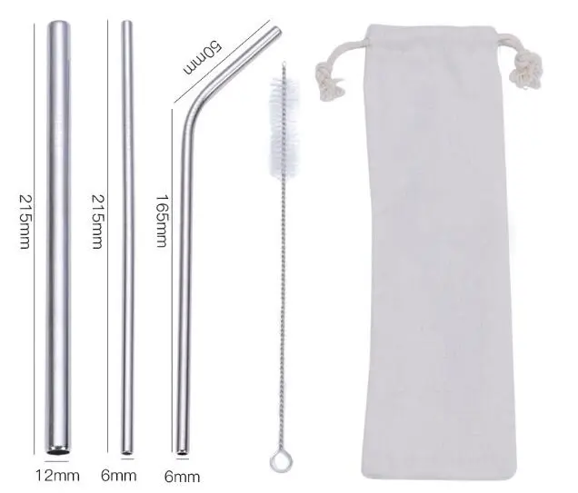 304 stainless steel straw set