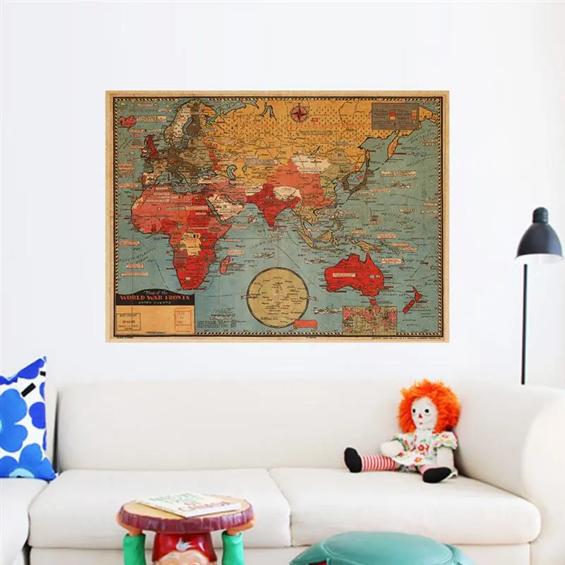 Vintage World Map Poster