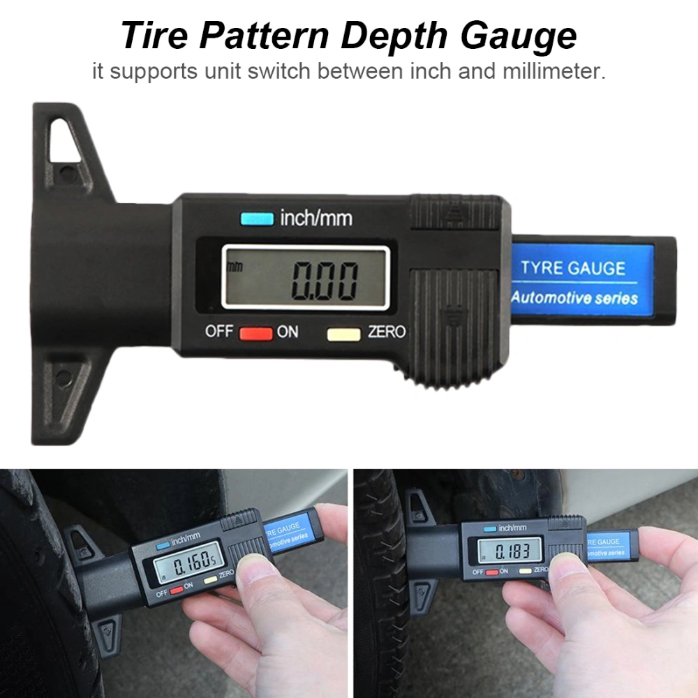 Depth Gauge Depth Caliper Tire Pattern Ruler 0-25mm