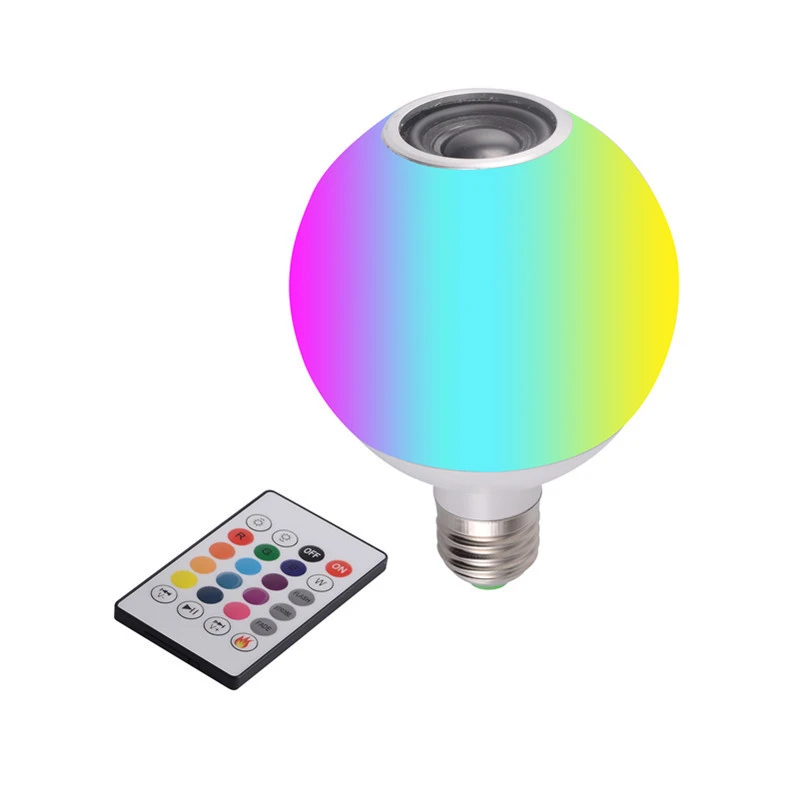 Remote control colorful LED bluetooth music bulb light
