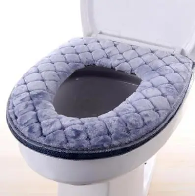 Winter universal zipper toilet seat