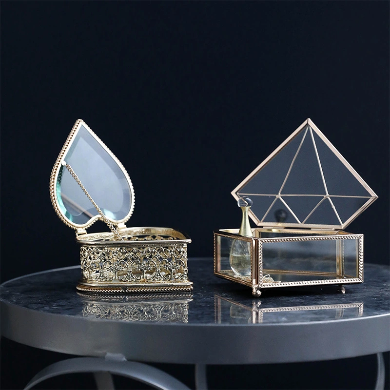 Palace style glass jewelry box