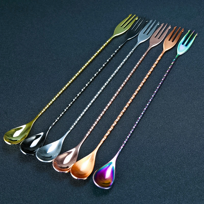 Long Bar Spoon For Milk Tea Shop Stainless Steel