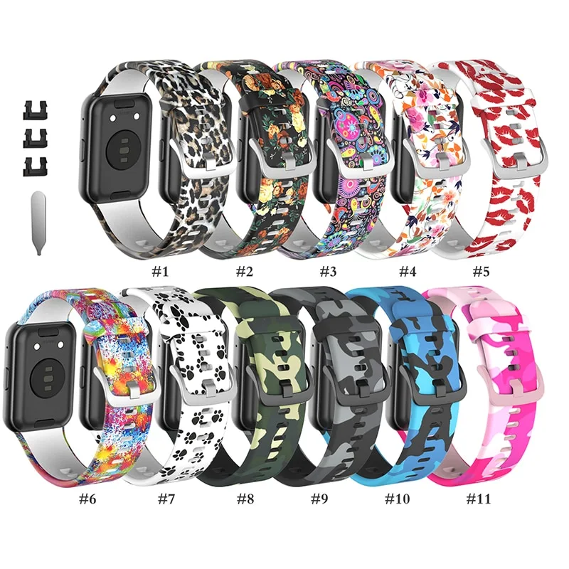 Suitable For Watch Fit Printed Silicone Strap