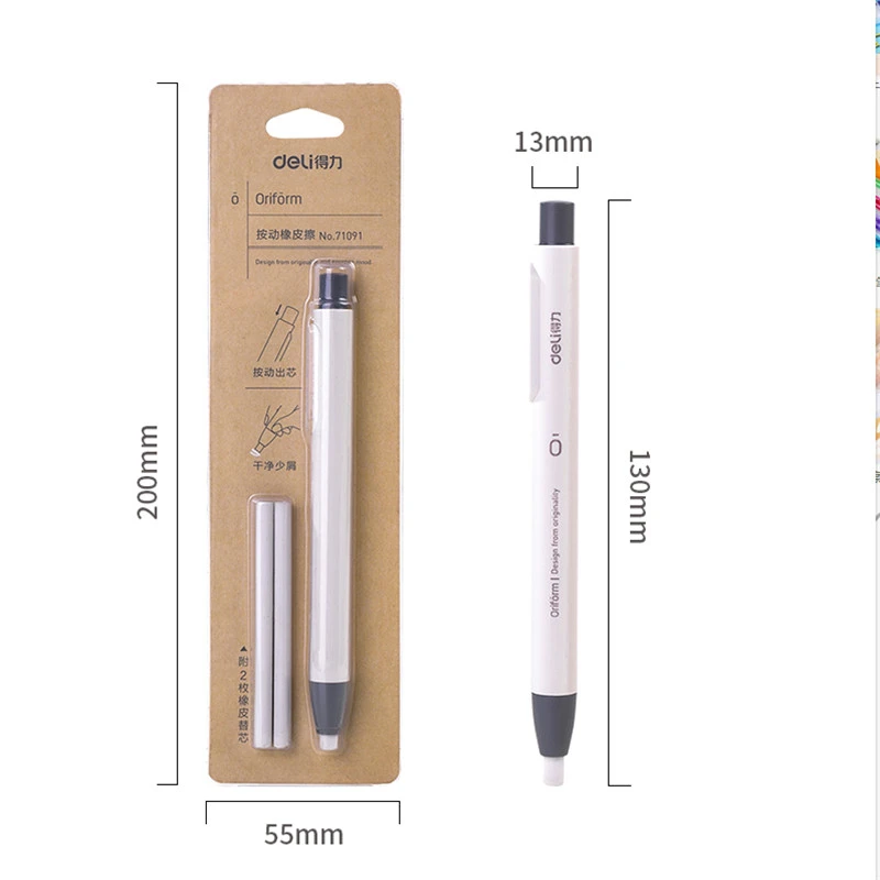 Automatic retractable pen-shaped eraser