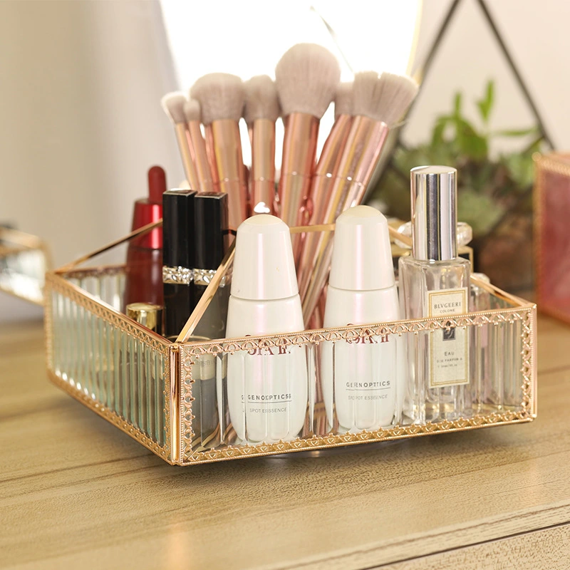 Multifunctional metal cosmetic storage box