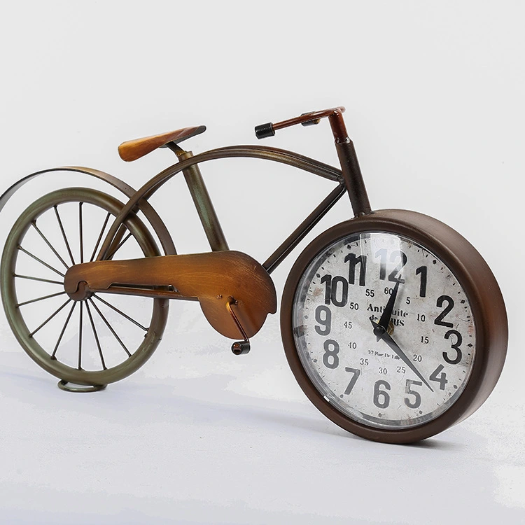 Creative Metal Bicycle-Shaped Clock Ornaments