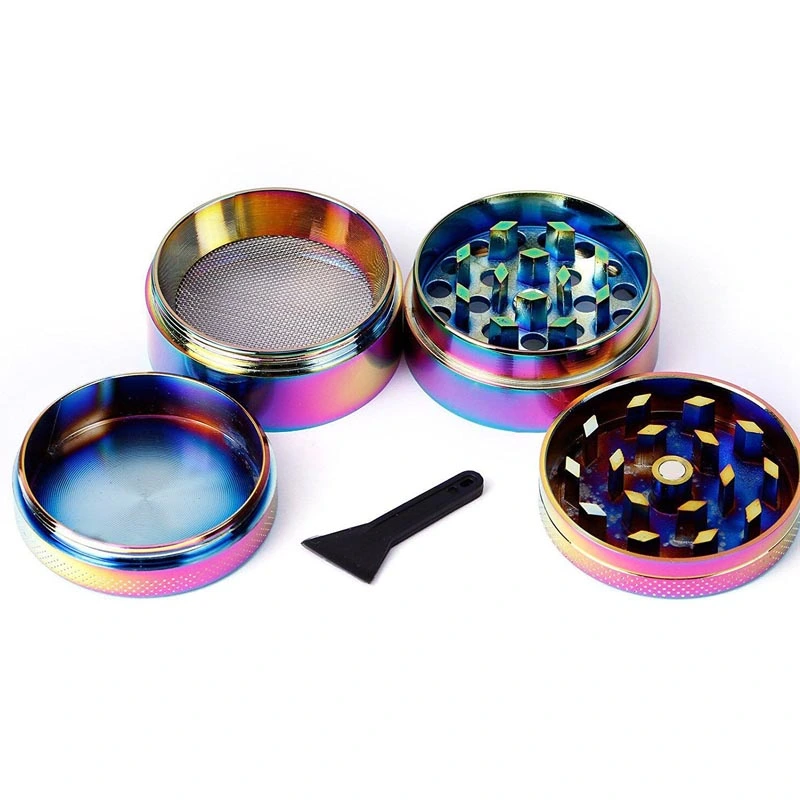 Colorful Ice Blue Manual Metal Smoke Grinder