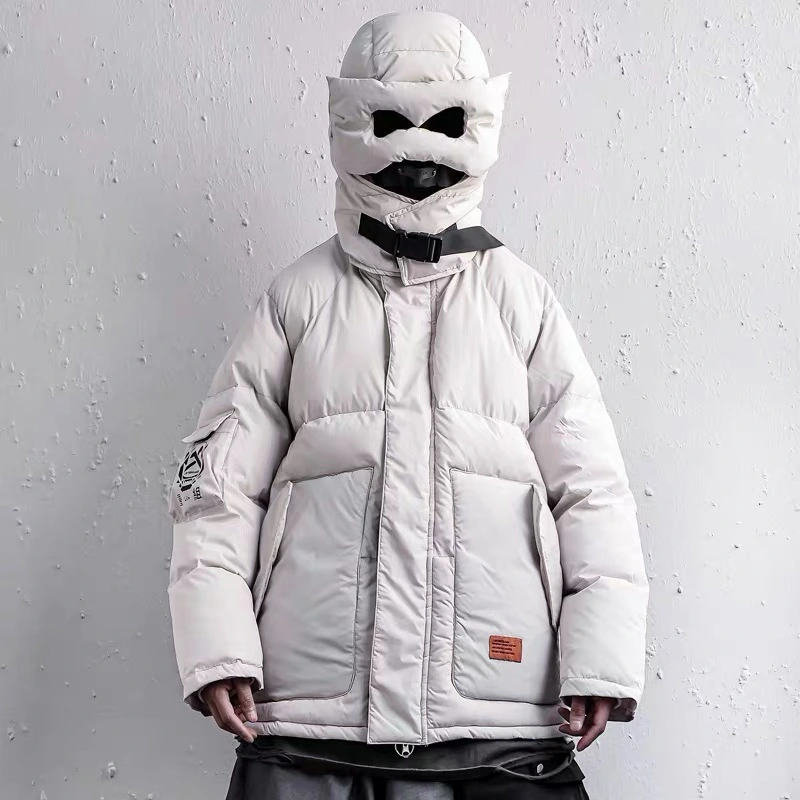 Loose And Thick Bread Printed Down Coat