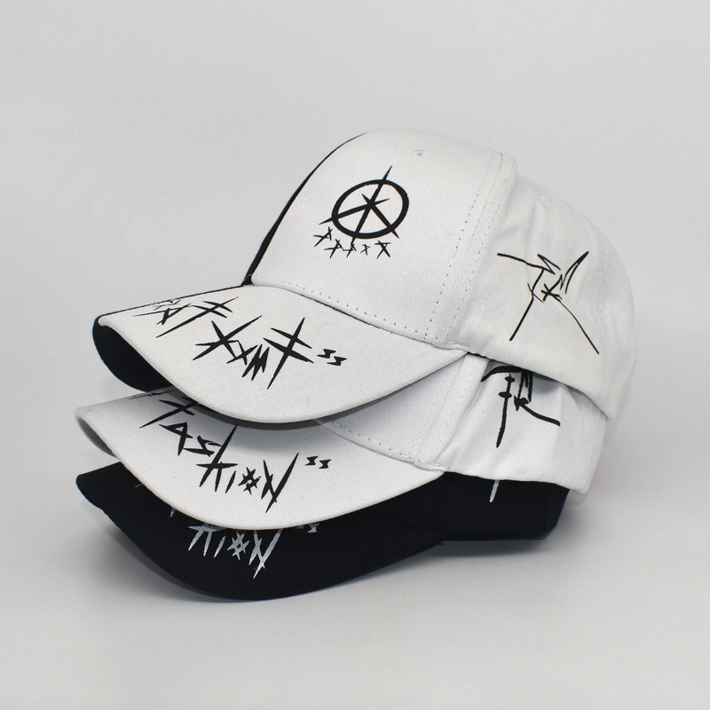Black And White Color Matching Graffiti Baseball Cap