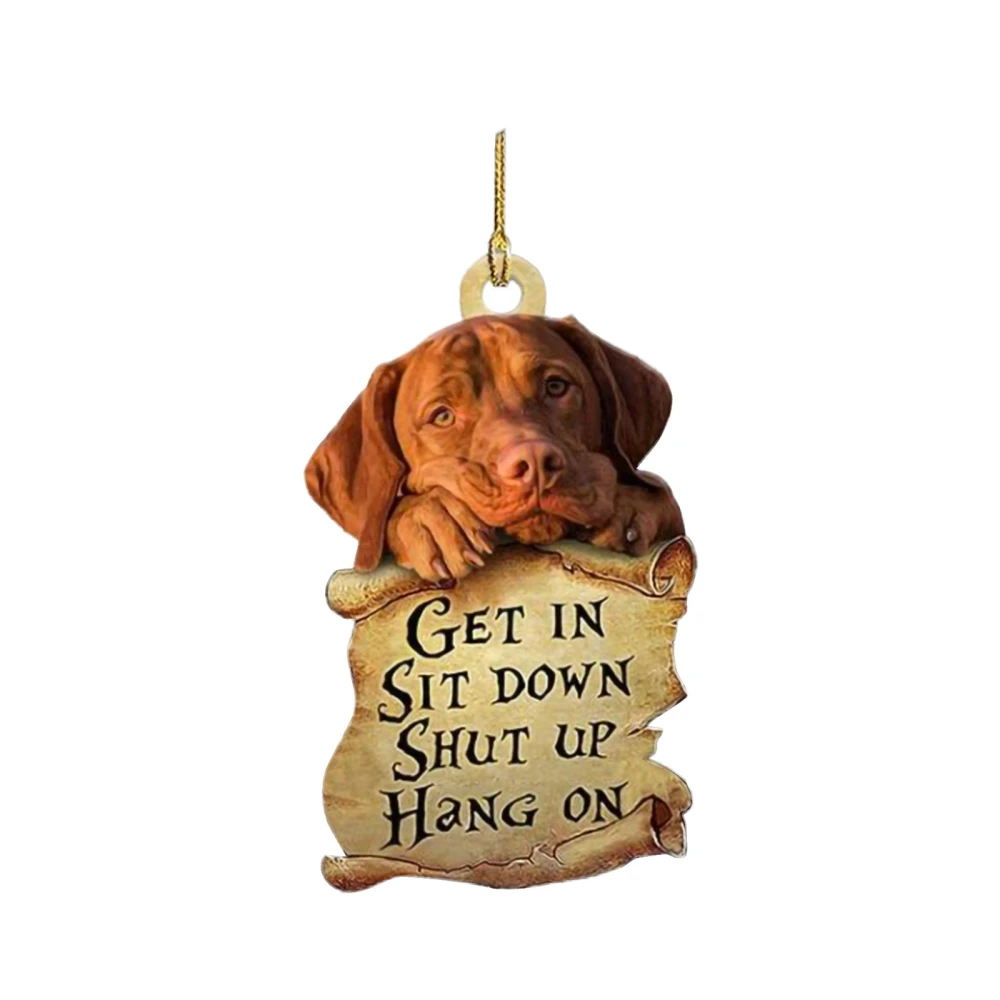 Car Dog Pendant Pendant Car Key Backpack Accessories Pendant Double-sided