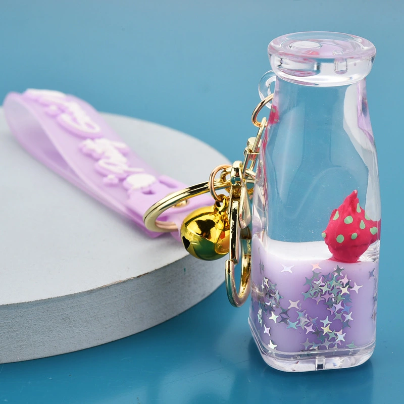 Creative Floating Fruit Yogurt Bottle Pendant