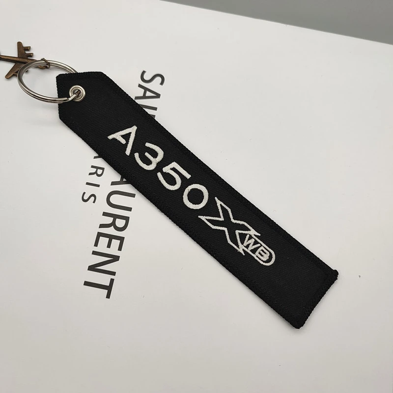 Logo Embroidery Keychain Pocket Aviation