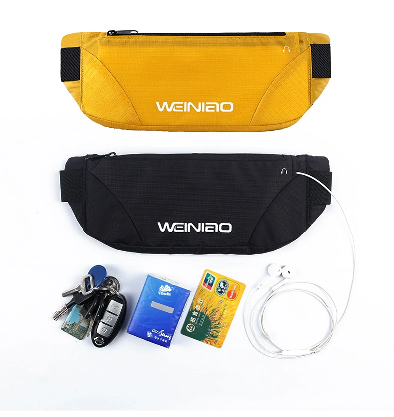 Men's Check Waterproof Ultra-thin Sports Waist Bag