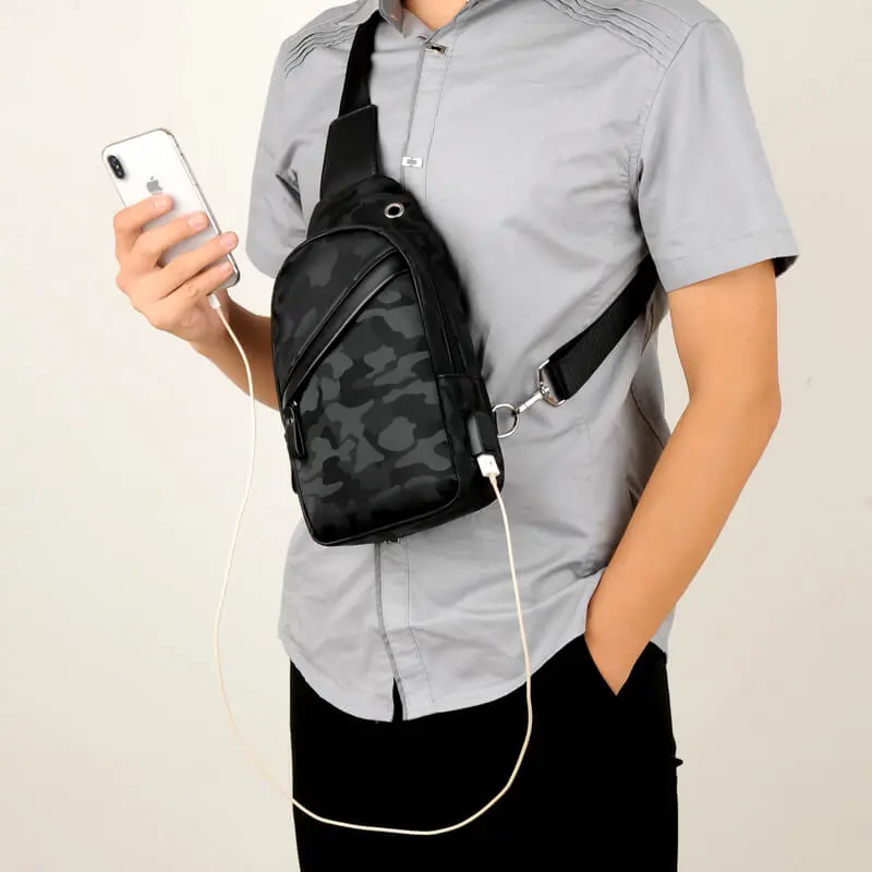 Men's camouflage one shoulder cross chest bag