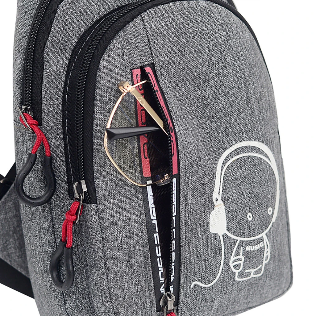 Men's nylon luminous chest bag