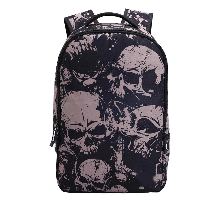 Trendy Skull Head Travel Sports Backpack Student School Bag