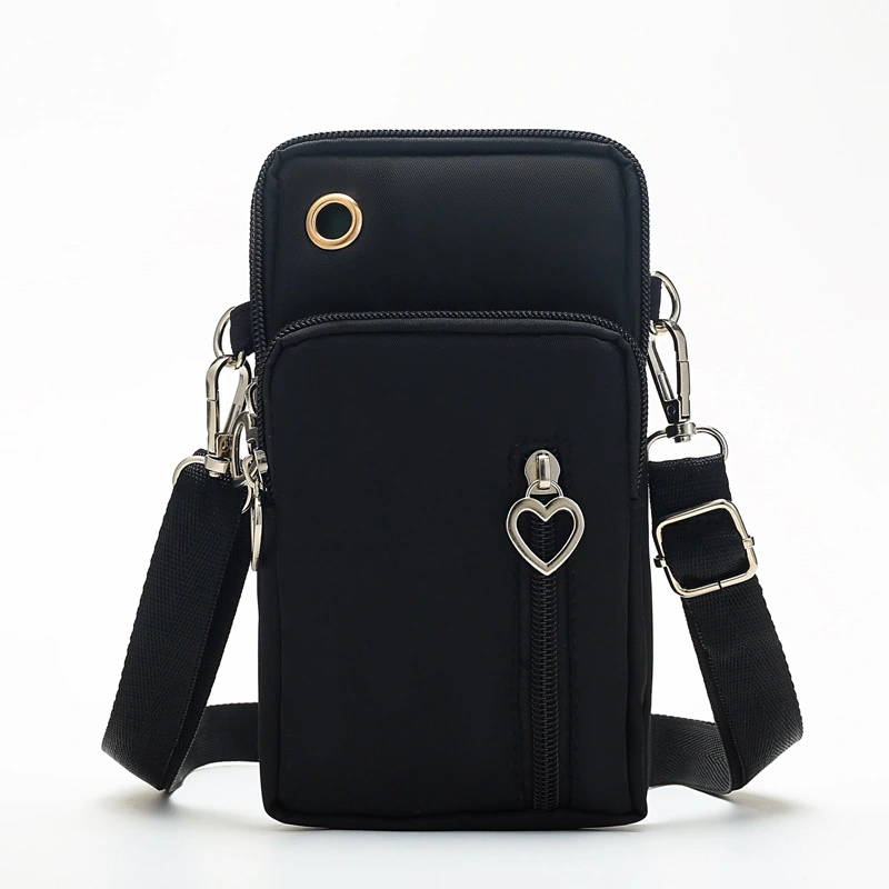 Mobile phone bag women's Cross mini bag packaging mobile phone bag hanging neck cloth bag wrist pocket