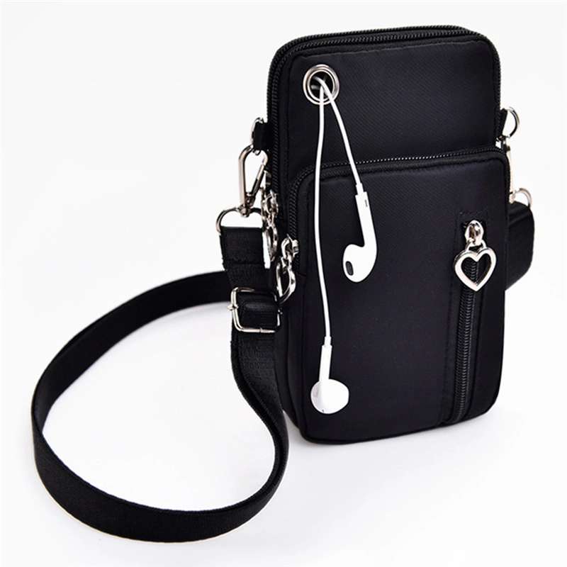 Mobile phone bag women's Cross mini bag packaging mobile phone bag hanging neck cloth bag wrist pocket