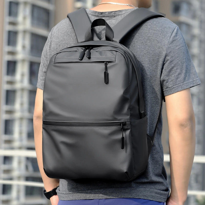 Fashionable Simple Solid Color Large Capacity Backpack