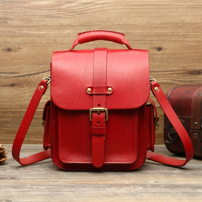 Retro Handmade Backpack Diagonal Bag