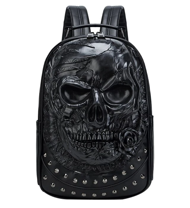 Embossed Three-dimensional Skull Backpack