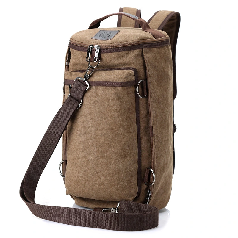 Men's canvas multifunctional large-capacity backpack