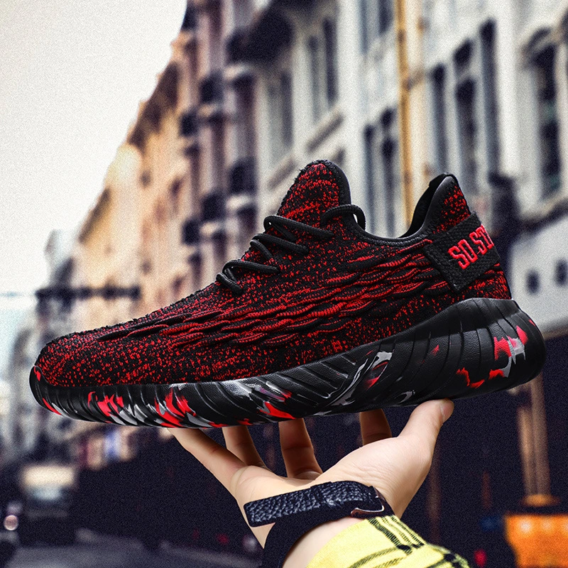 Flying Woven Sports Men's Breathable Running Shoes