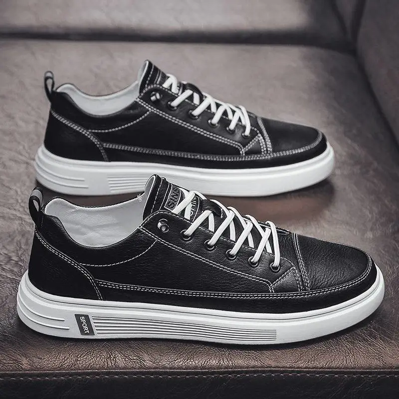 Casual White Men Shoes Summer Breathable Flat Bottom